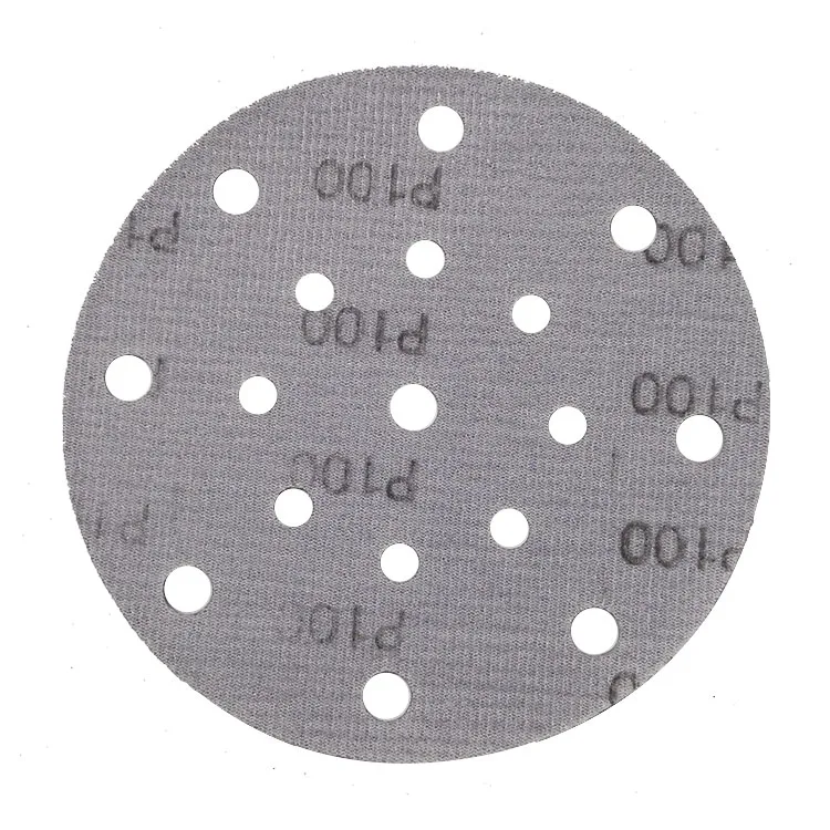 150mm purple Ceramic Alumina hook and loop sanding disc with 17holes for grinding car paint