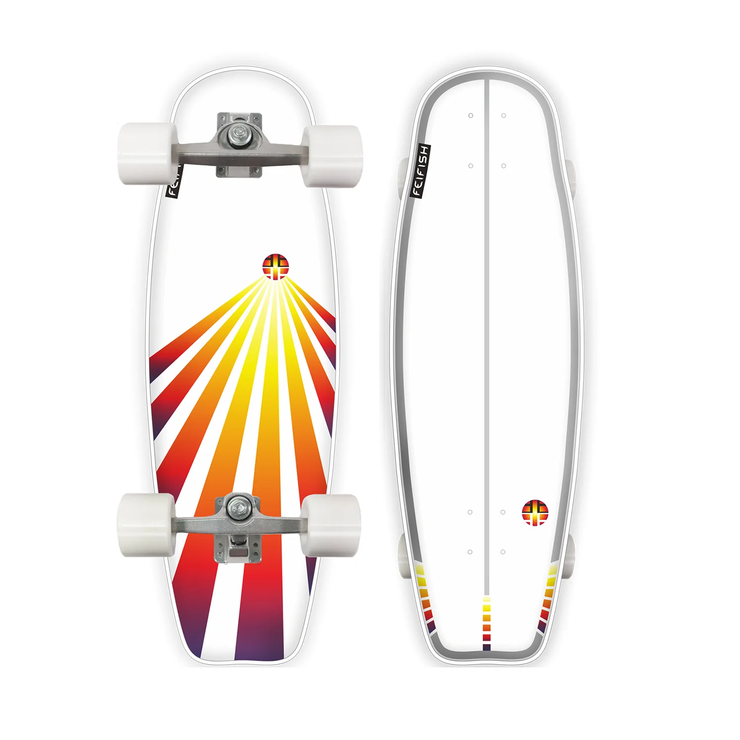 ACA Feifish Designs Canadian Maple CX S6 Surfskate Truck Complete Land 32inch Surf Skateboard