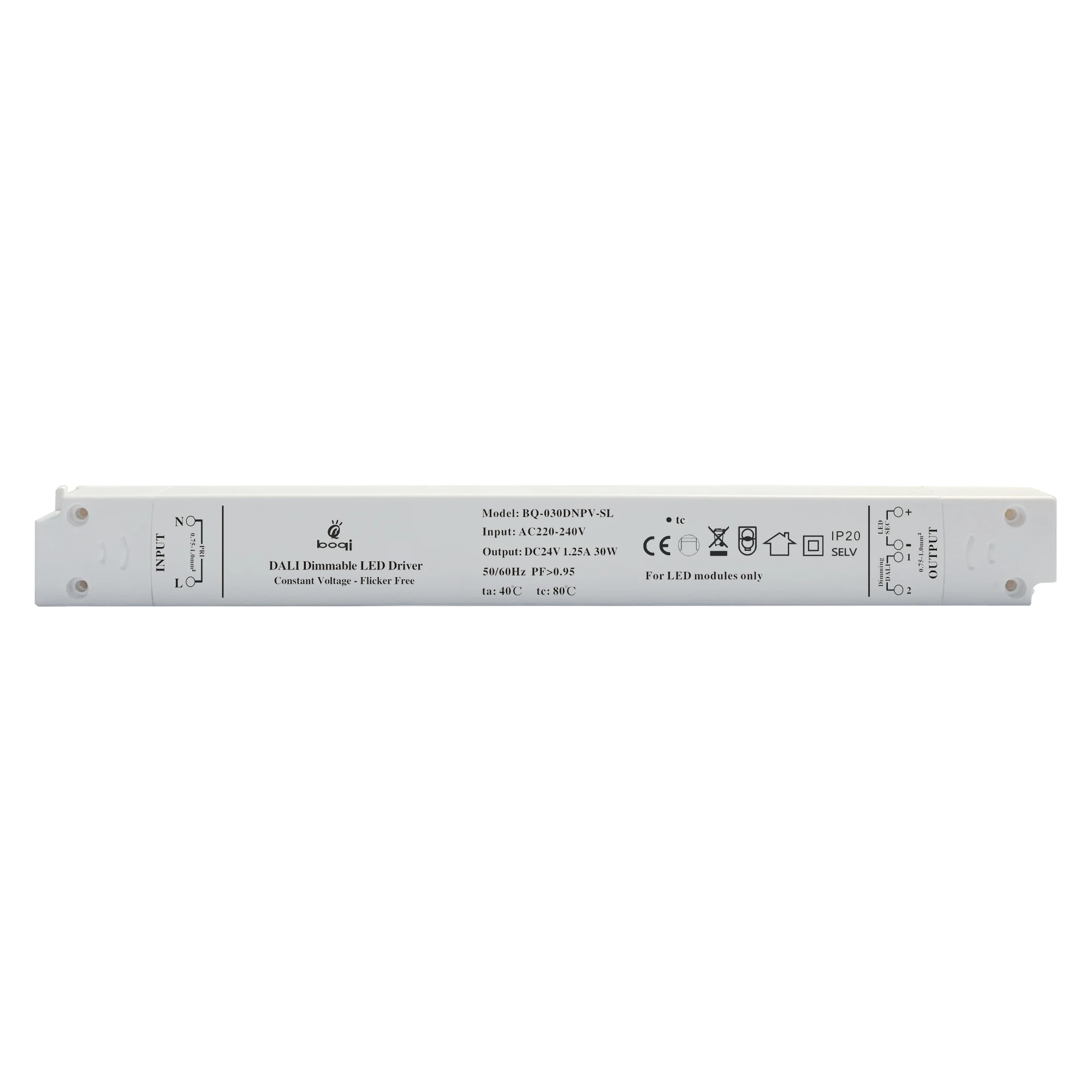 DALI Dimmable LED Drivers 30W 24V 1.25A Constant Voltage CE RoHS