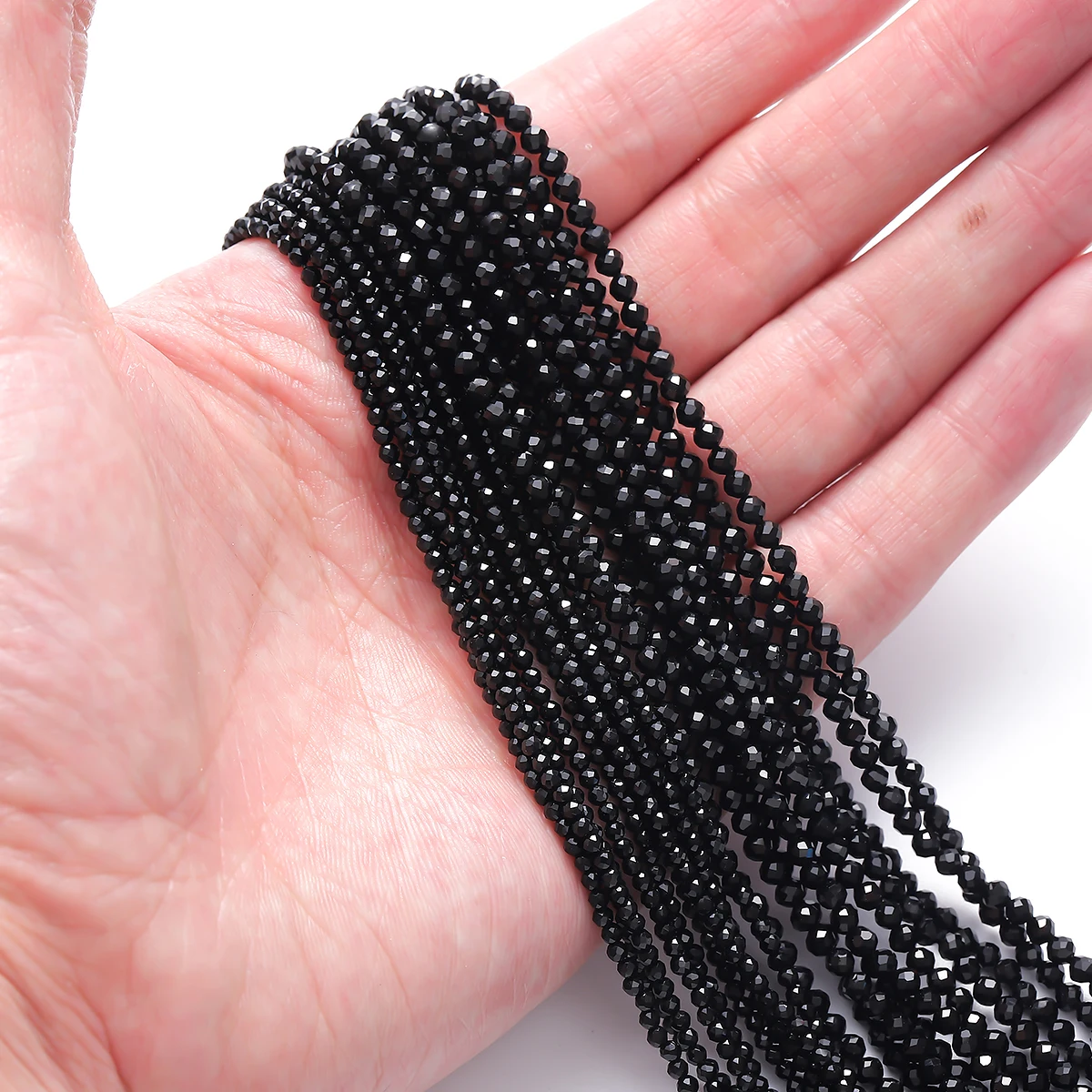 Natural Loose Gemstone Beads 2-2.5mm Blue Sapphire Faceted Rondelle Stone Beaded For Jewelry Necklace Bracelet Charms Making