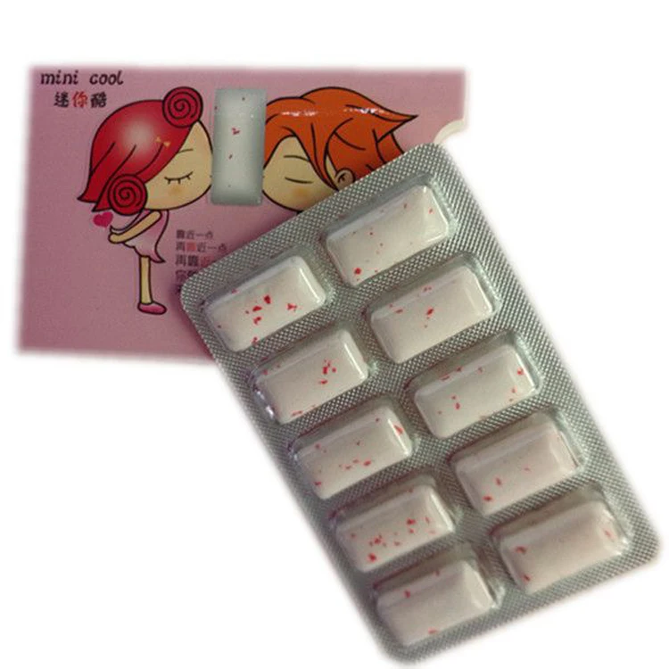 
White custom made 1.4 g per piece blister packing mint flavor xilitol sweet chewing gum sugar free 