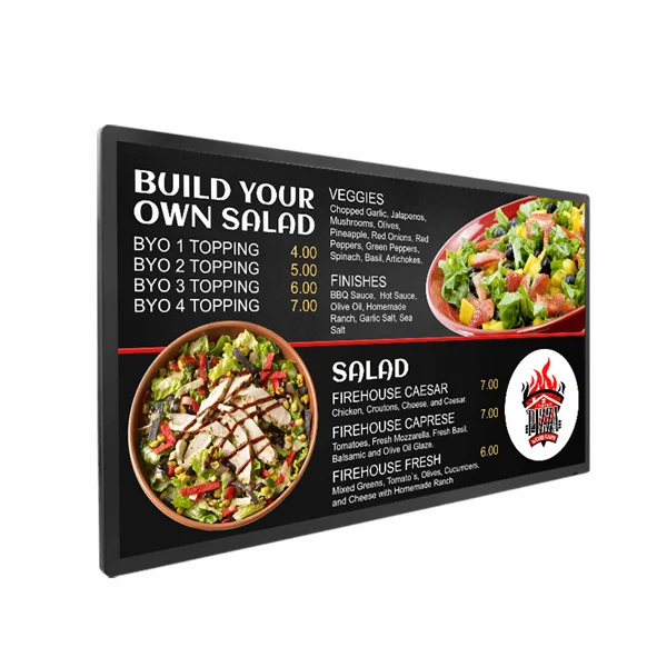 43inch 700nits Digital Menu Board Restaurant Android Digital Menu Board LCD Display