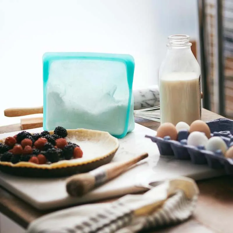 LFGB BPA Free Eco-friendly Food Grade Reusable Silicone Food Storage Bags