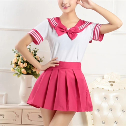 Sexy Costume Schoolgirl School Uniform Erotic Naughty Lingerie Fancy Sissy Outfits Schoolgirl Skirt Dress
