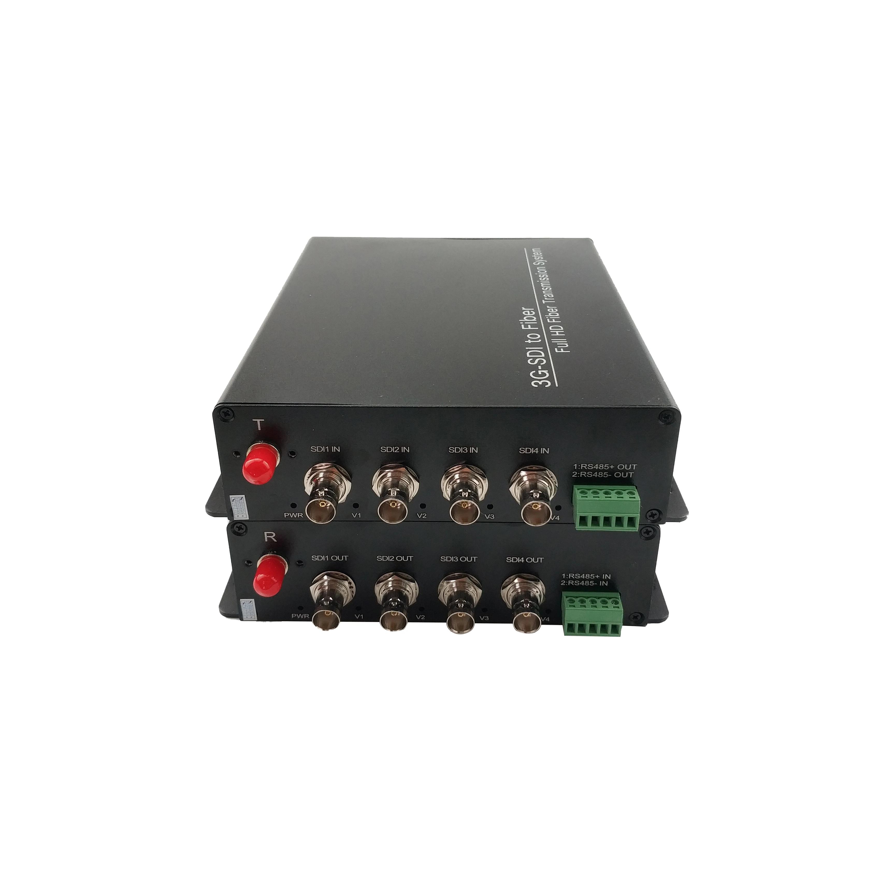 Broadcasting 4 channel 3g-sdi fiber video converter audio video transmitter receiver