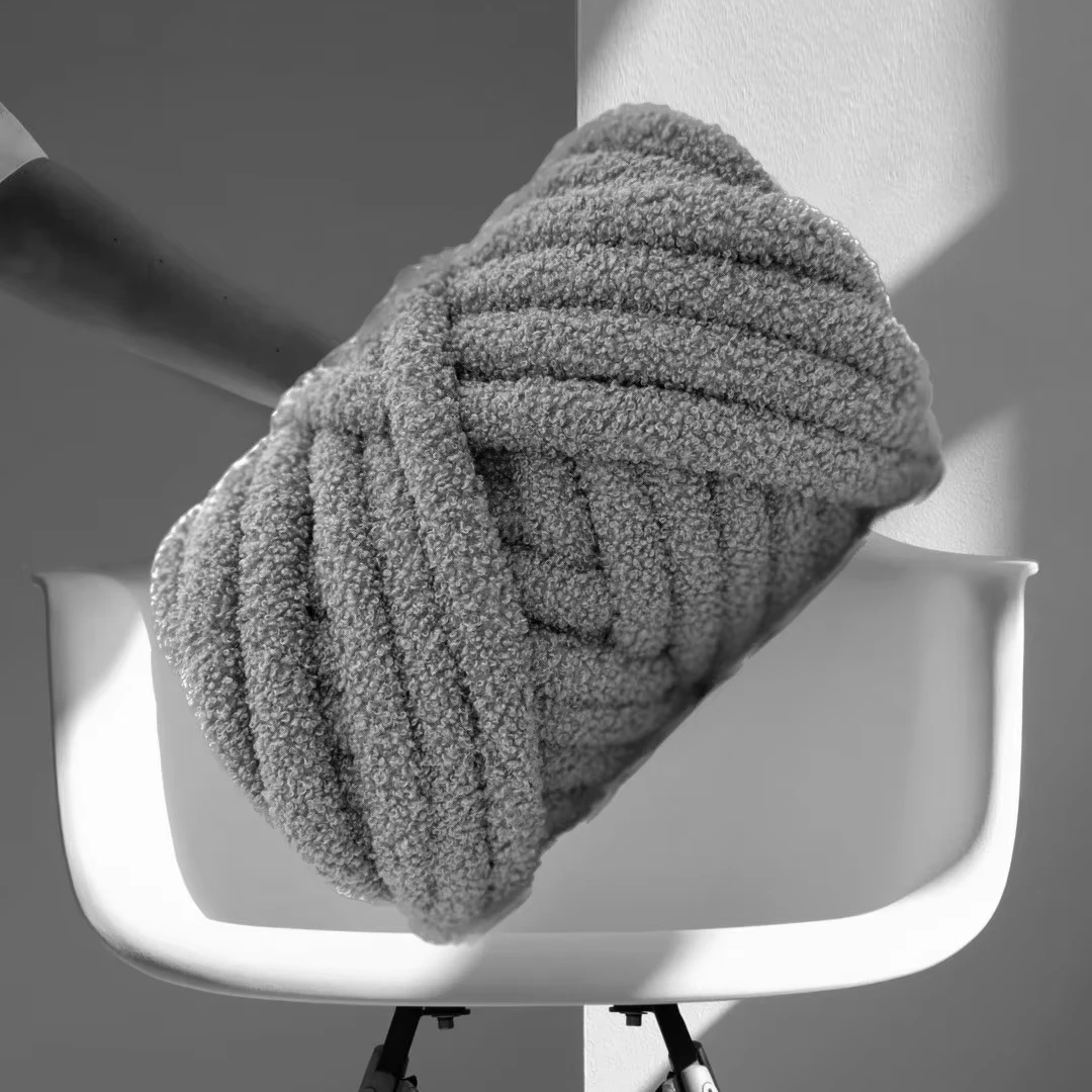 Charmkey High Quality Teddy cashmere lambskin braided line core gauze  coarse Icelandic cloth strip DIY bag