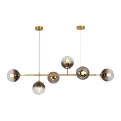 Nordic Art Strip Glass LED Pendant Lights Contemporary Glass Ball Suspension Lighting Loft Ceiling Chandelier Hanging Lamp