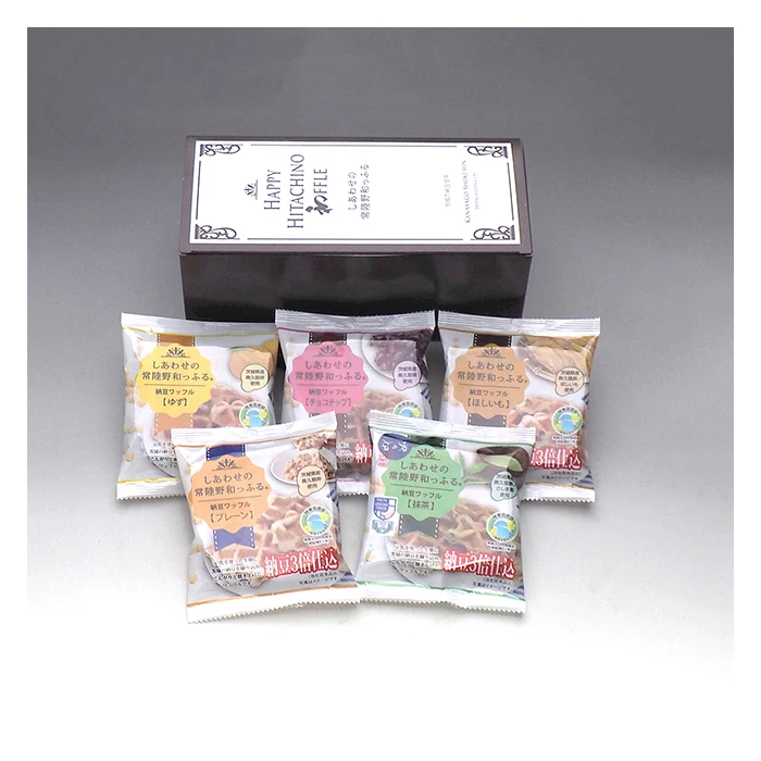 
Japanese natto snack food commercial cone double waffle with low calorie 