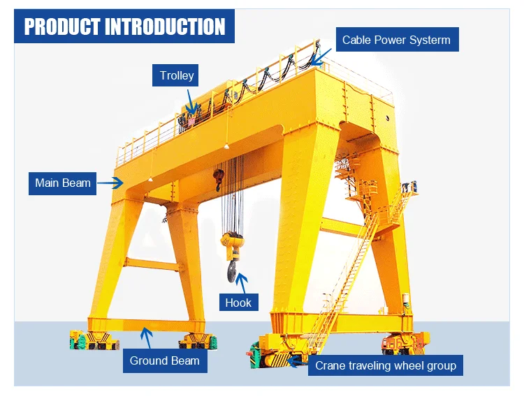A legs 10 ton 20 ton 25 ton a frame crane electric hoist lifting double girder 30 ton 32 ton gantry crane price