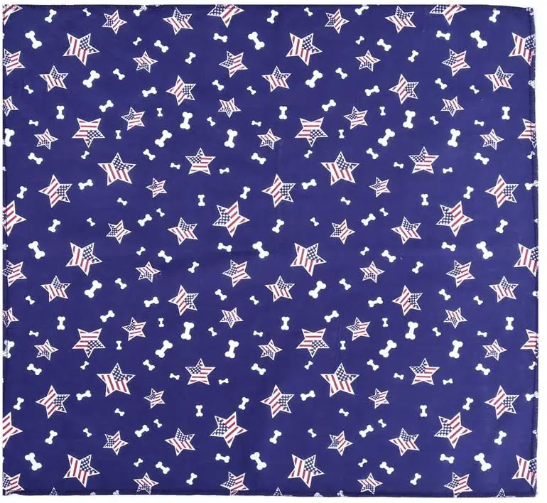American Flag Pet Bandana Doule Layer Durable Polyester Custom Printed Dog Bandana Sublimation Print with Logo Triangle Dog Band