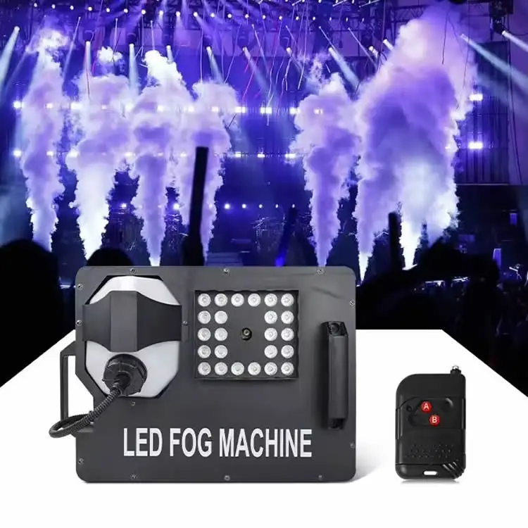 Hot Sell Disco  high quality 1500w led up-spray fog machine 3w*24cps led dmx smoke for wedding party club