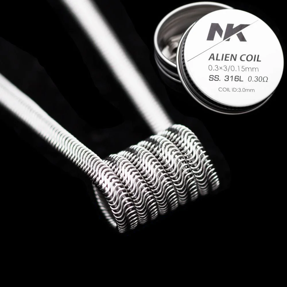 NK горячая Распродажа OEM готовая катушка SS316L сплавленная проволока Клэптона из нержавеющей стали clapton катушка alien для RDA RTA