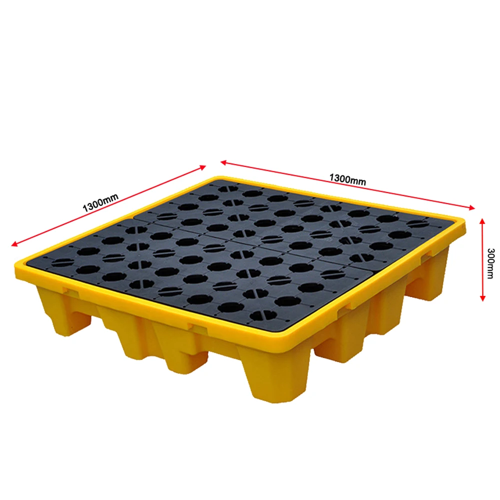 China Supply 4-Way Plastic Spill Pallet for Drum