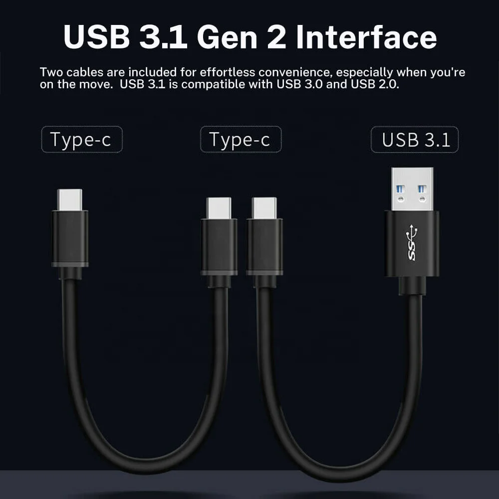 HITOSINO Fingerprint T100F Mini USB 3.1 Disk HD Hard Drive Solid State Disco Duro 2TB 512gb 256gb 128 1TB External Portable SSD