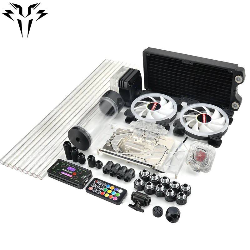 Syscooling PC water cooling kit for video card NVIDIA RTX 3080/3090 founders edition full cover GPU water block with RGB rights