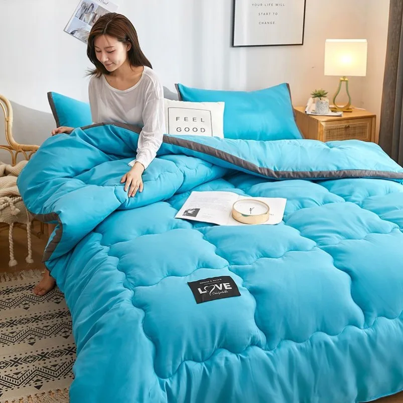 100% Polyester Soy Fiber Filled Heats up Quickly and Keeps You Warm Comforter for Good Sleep in Evening