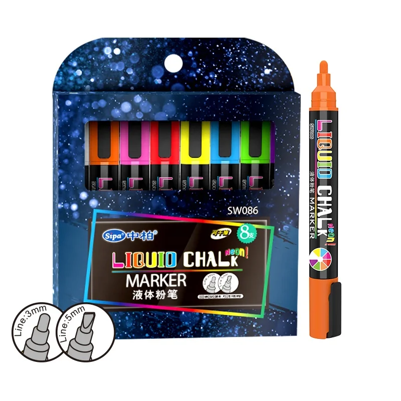 Пластиковые маркеры для окон стираемый Жидкий Мел