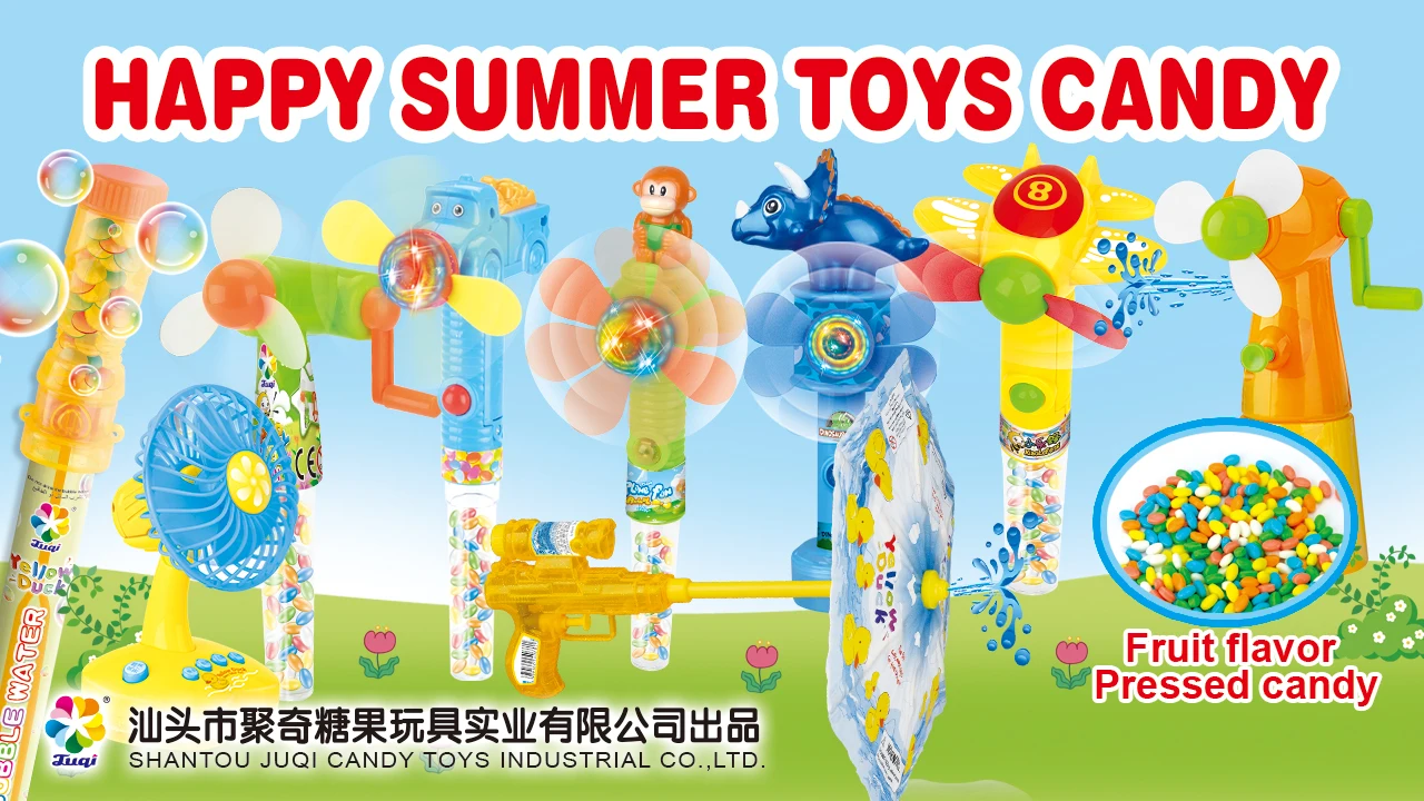 Juqi Confectionery Sweets Novelty Candy Toys Electrical Airplane Fan Toy Candy