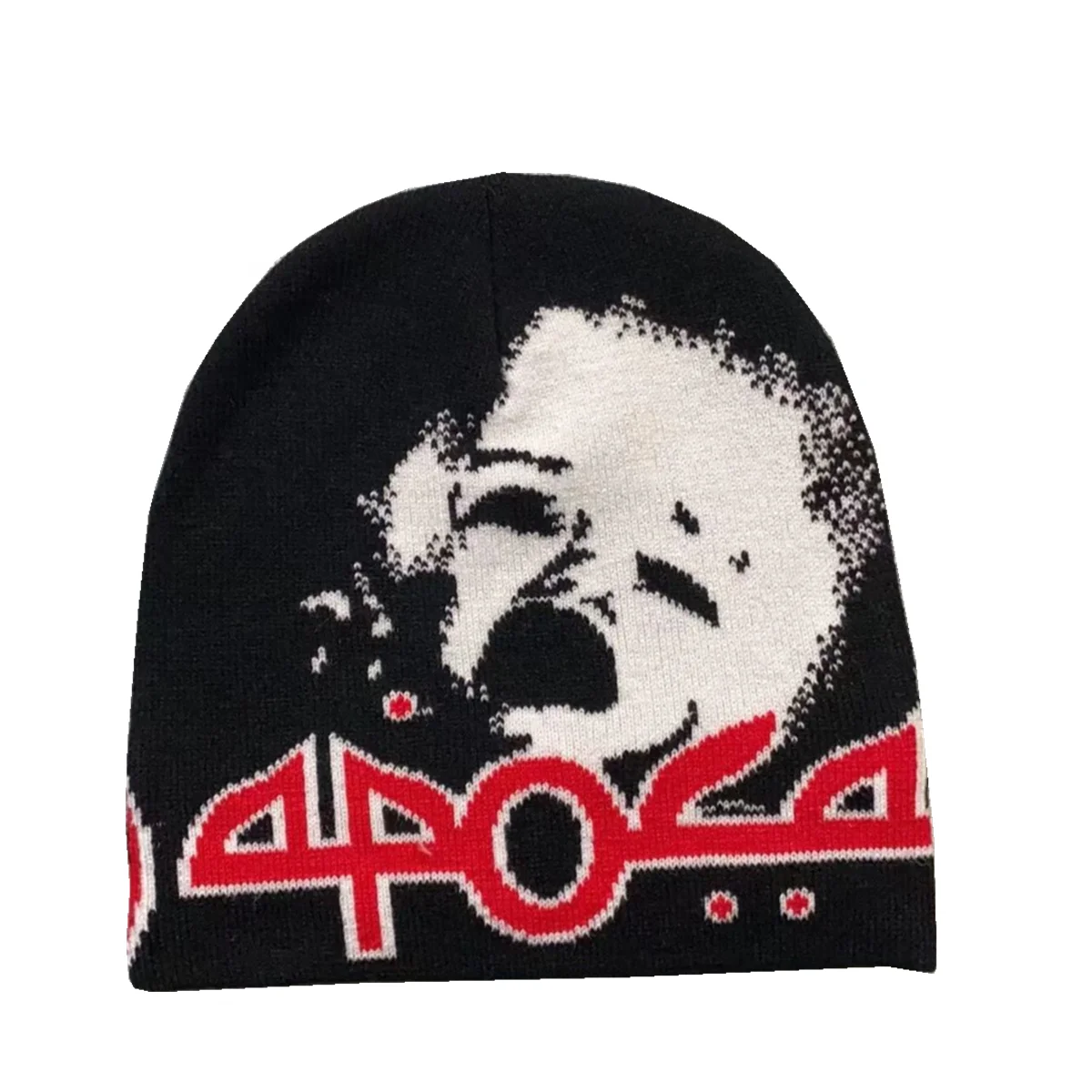 Oem Custom High Quality Unisex Acrylic Jacquard Winter Cap Pullover Protection Warm Hat Skull Knitted Sports Ski Beanie