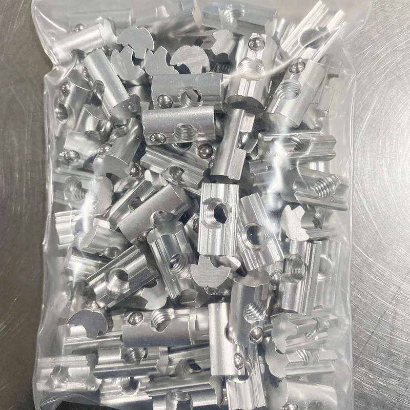 Wholesale High Quality M3 M4 M5 M6 T Slot Nut with Spring Loaded Ball for I-type 3030 Slot 6mm Aluminum Profile