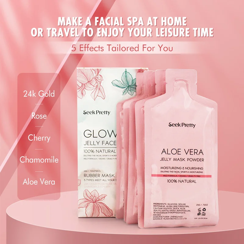 Wholesale MINI SIZE Rose Powder Face Peel Off Mask Beauty Hydrojellymask Organic Face & Body Collagen Powder Jelly Face Mask
