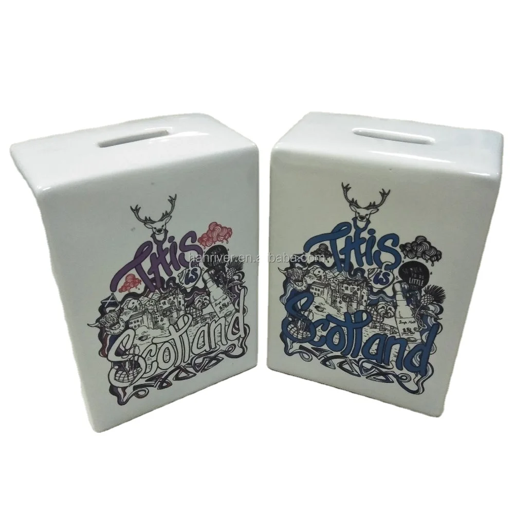 hot selling ceramics money saving box ceramic Piggy Bank