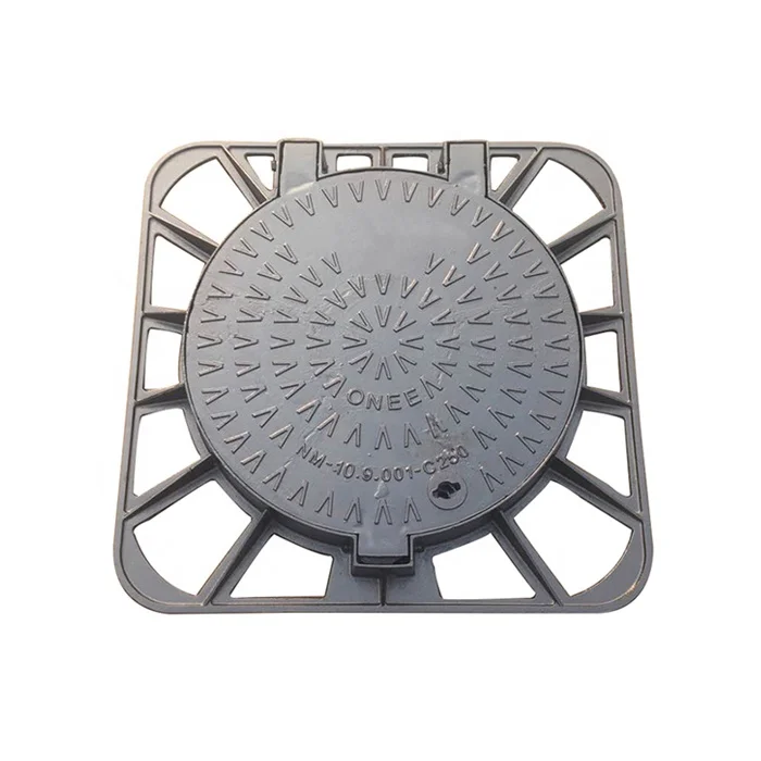 850X850 D400 Double Hinge Closing Square Sewage Manhole Cover in