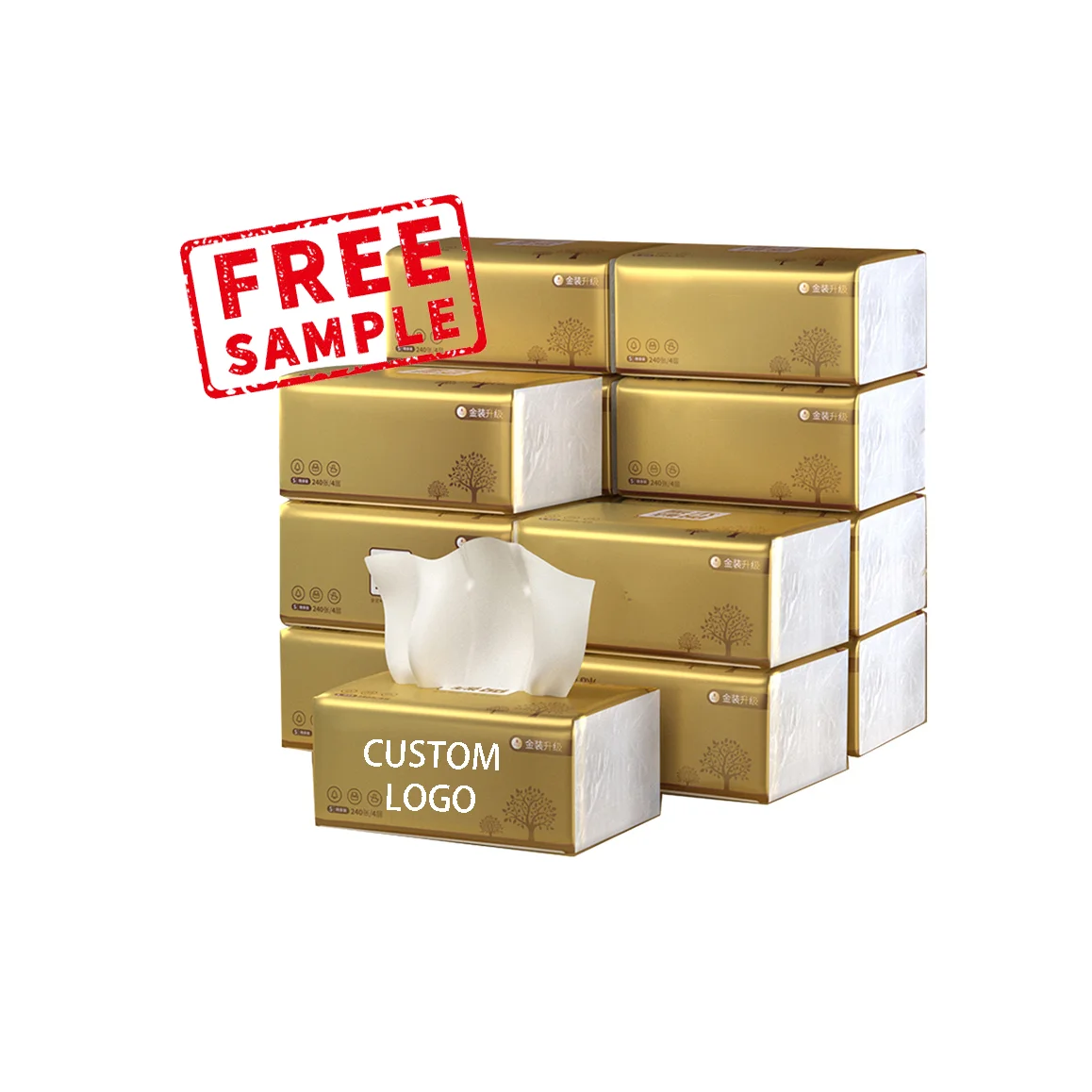 Hygiene Facial Tissue Soft Absorting Box Tissue Oem Good Quality