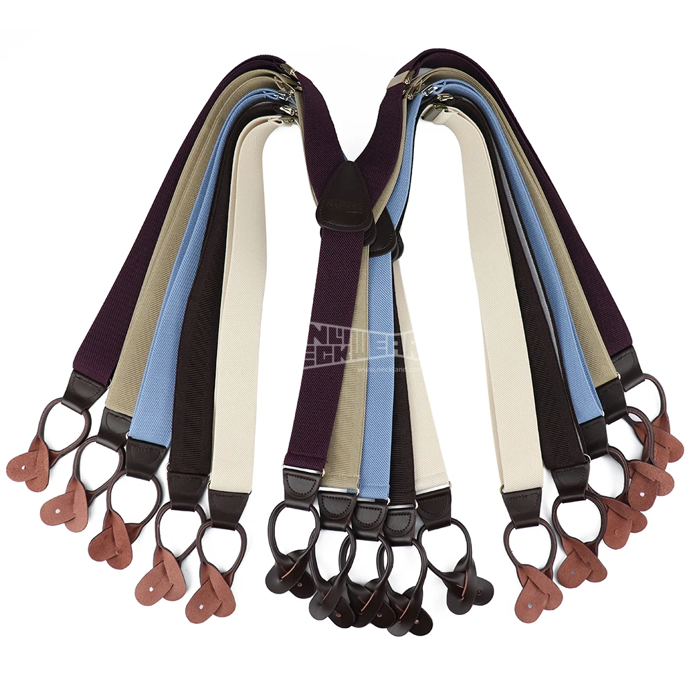 Custom High Quality Garment H Suspenders Brace Clip Elastic Manufacturer Suspender For Men