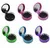 Yaeshii Dense Comb Portable Plastic Folding Round Hair Brush Brush Mirror Foldable