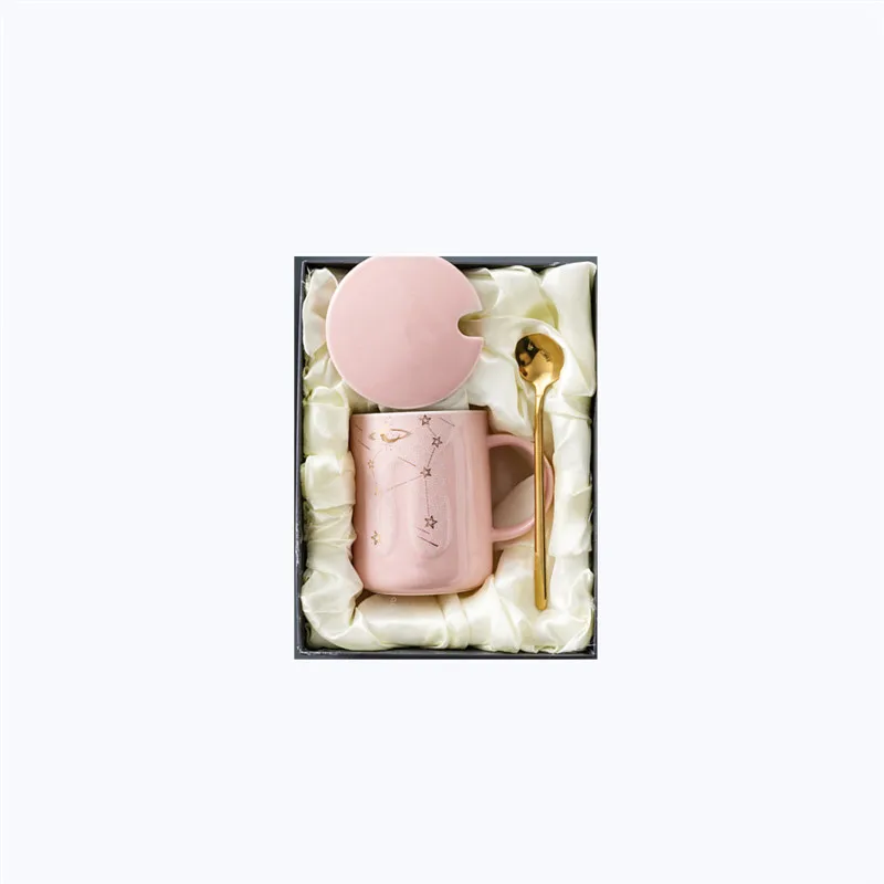 Wholesale Custom Logo Ceramic Porcelain Nordic Style Mugs With Lid Luxury Drinking Mugs Cups For Office And Gift Set