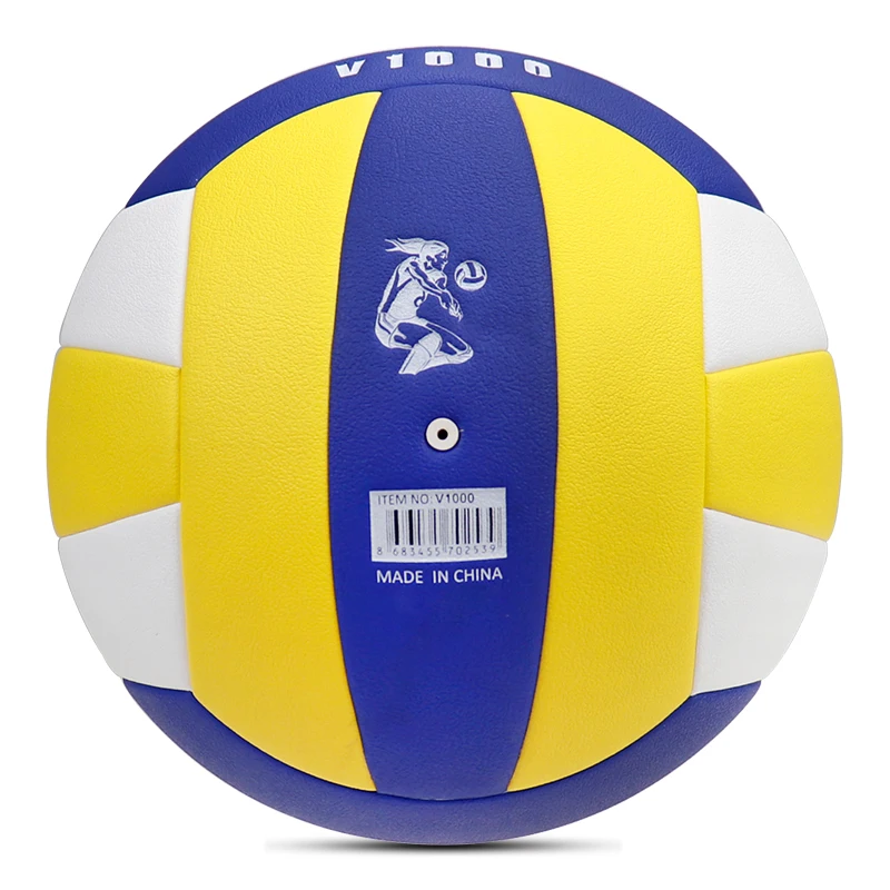 Blue and Yellow Design Classic Pu & Microfiber Thermal Bonded Volleyball Beach Volleyball With Match Quality