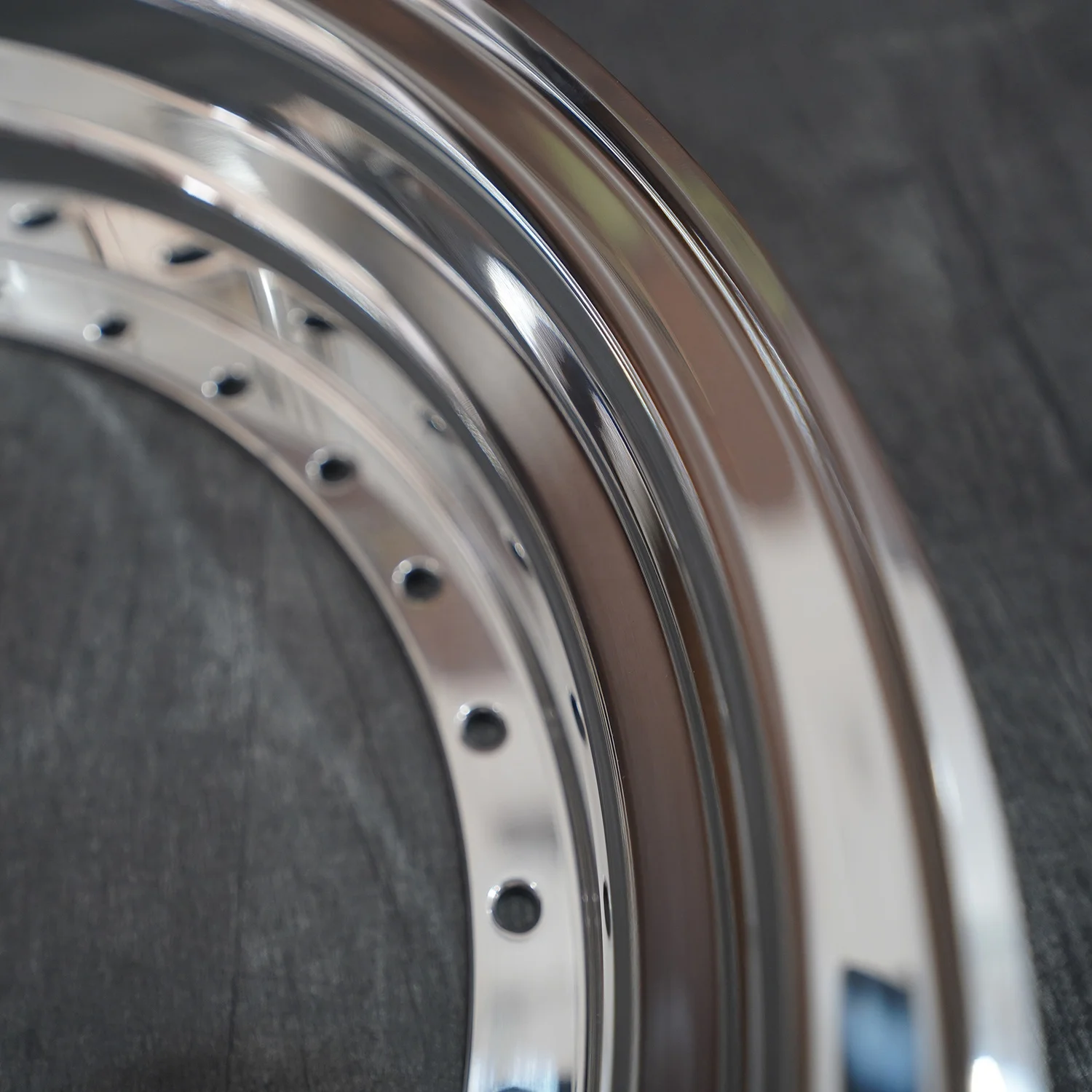 15 To 16-Inch Forged Rim Outer Lip Drill 30 Hole Polished Step Lip For BBS RS