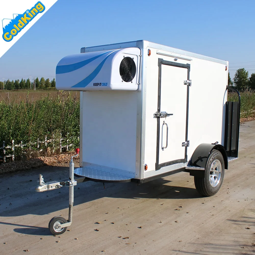 ATOP 7.2ft/2.2m length reefer trailer box body used GVW 1500Kgs single rubber torsion axle small utility trailer