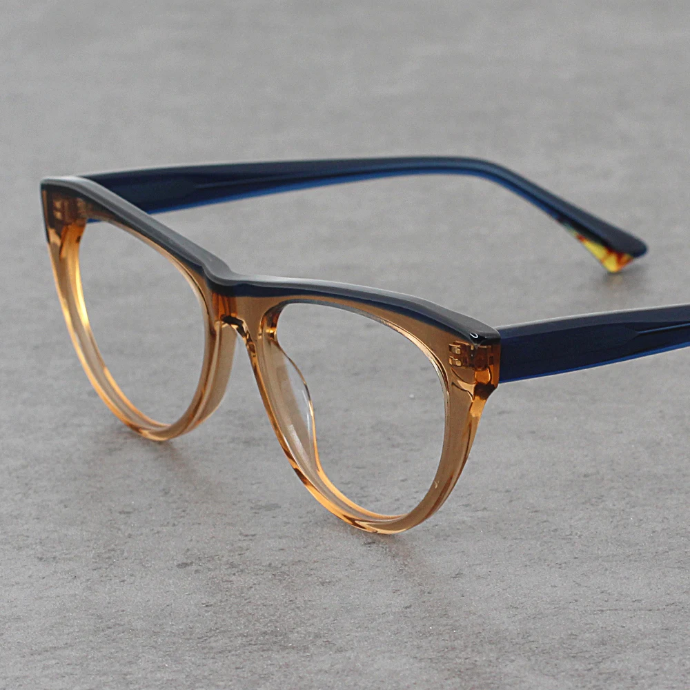 IU-LM6009 Women Vintage Luxury Cat Eye Optical Glasses Frame, Wholesale Acetate Eyewear Frame Optical Frames Acetato