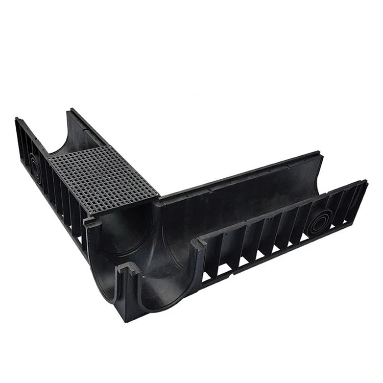 Наружная дорожная сборная линейная дренажная кювета из полиэтилена высокой плотности