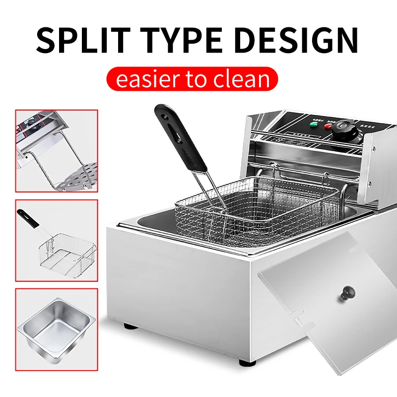 Xuzhong 6L commercial deep fryers electric deep fryer for fried chicken