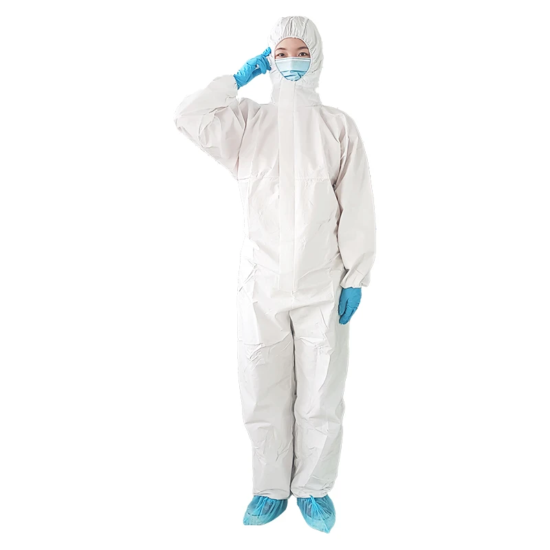 3Q Sanqi CE PPE TYPE 4/5/6 Microporous Breathable Non Woven Fabric Overall Chemical Protective Hazmat Safety Coverall With Hood