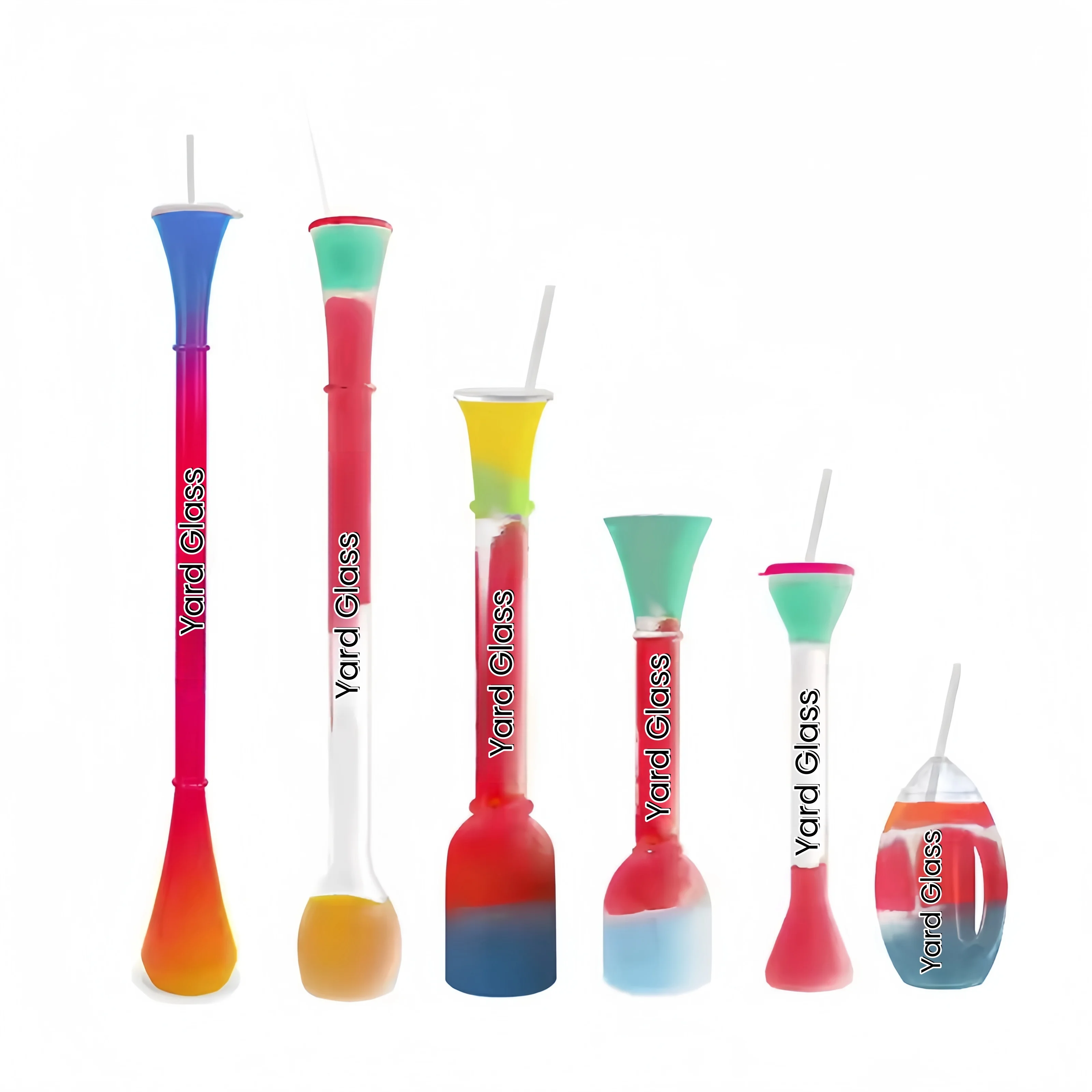 Slush Drinking Yard Cups American USA Eco-friendly Clear Party 24oz Custom Food Grade Plastic American Style Plastic Wine Glass
