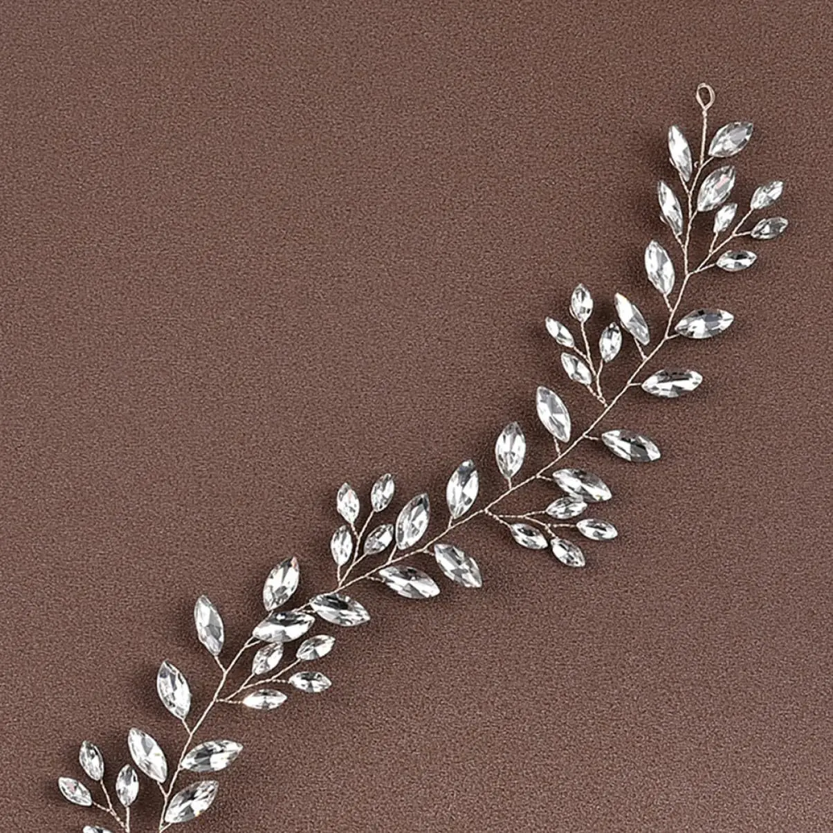 handmade rhinestone crystal Bridal Hair Vine for bride wedding accessories women jewelry