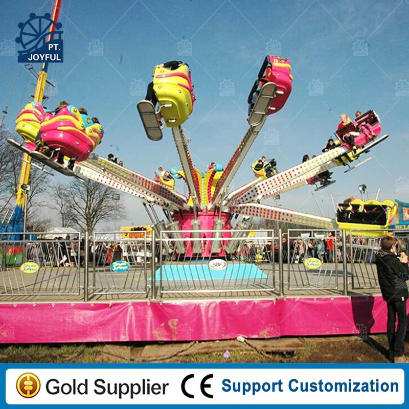 CE Certified Theme Fun Park Amusement Park Equipment Fairground Attractions 30 Seats Rotating Crazy Bounce Machine Jumping Rides