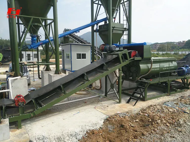 WCB600T fixed mini ready mixed cement mixer aggregate stabilized soil dry mixing plant concrete