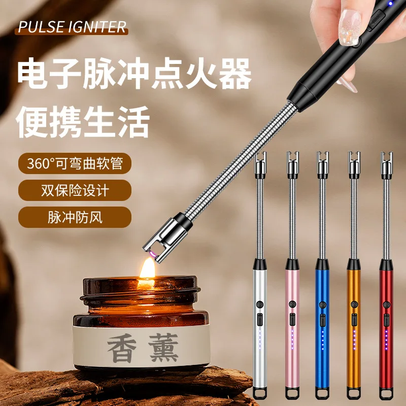 New electronic pulse igniter household or BBQ electric lighter usb rechargeable lighter candle kitchen
