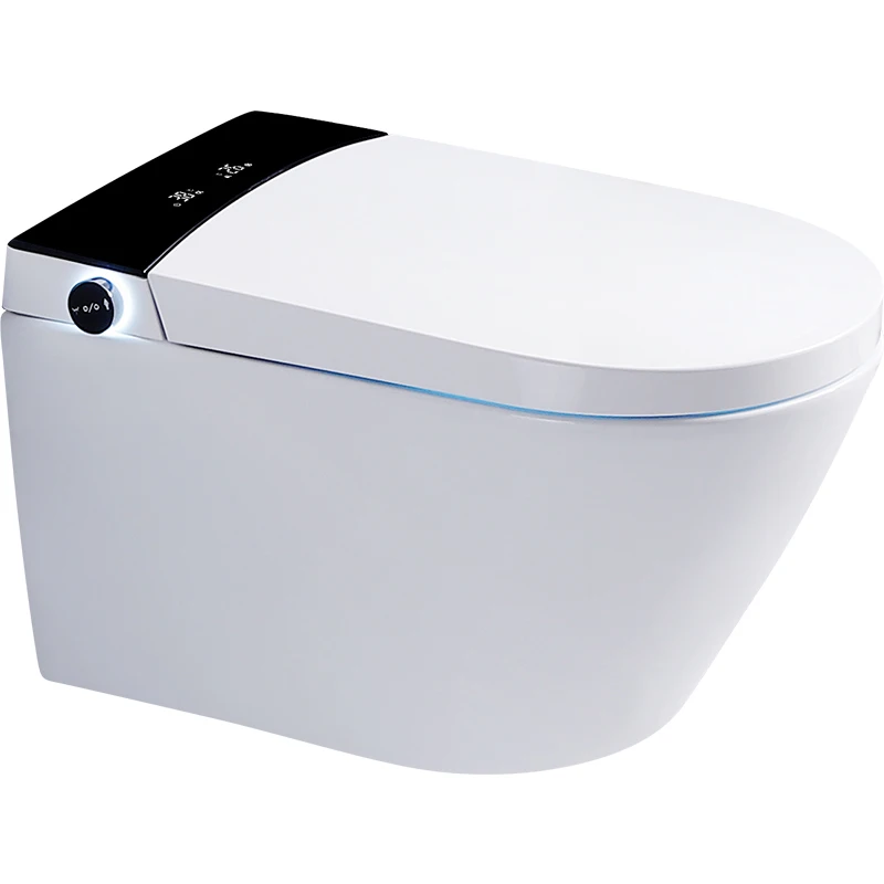 electronic intelligent foot sensor flushing  high class sanitary ware wall hang smart toilet wc washroom bathroom