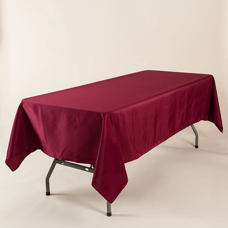 Solid color simple plain  royal blueweave rectangle table cloth for home or party or appointment