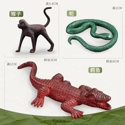 Kiya Monkey+snake+crocodile D108 plush toys animal  stuff toy  animales dinosaur toy set