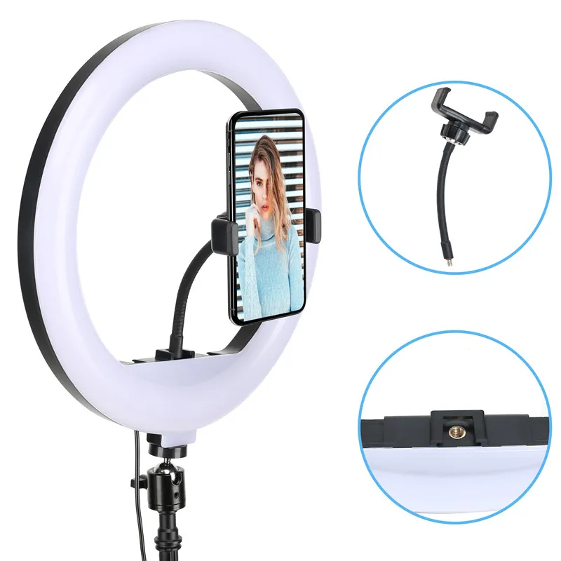 Zomei 12 Inches 320B USB LED Ring Light Studio Photo LIVE STREAM Video Dimmable Lamp Selfie Camera