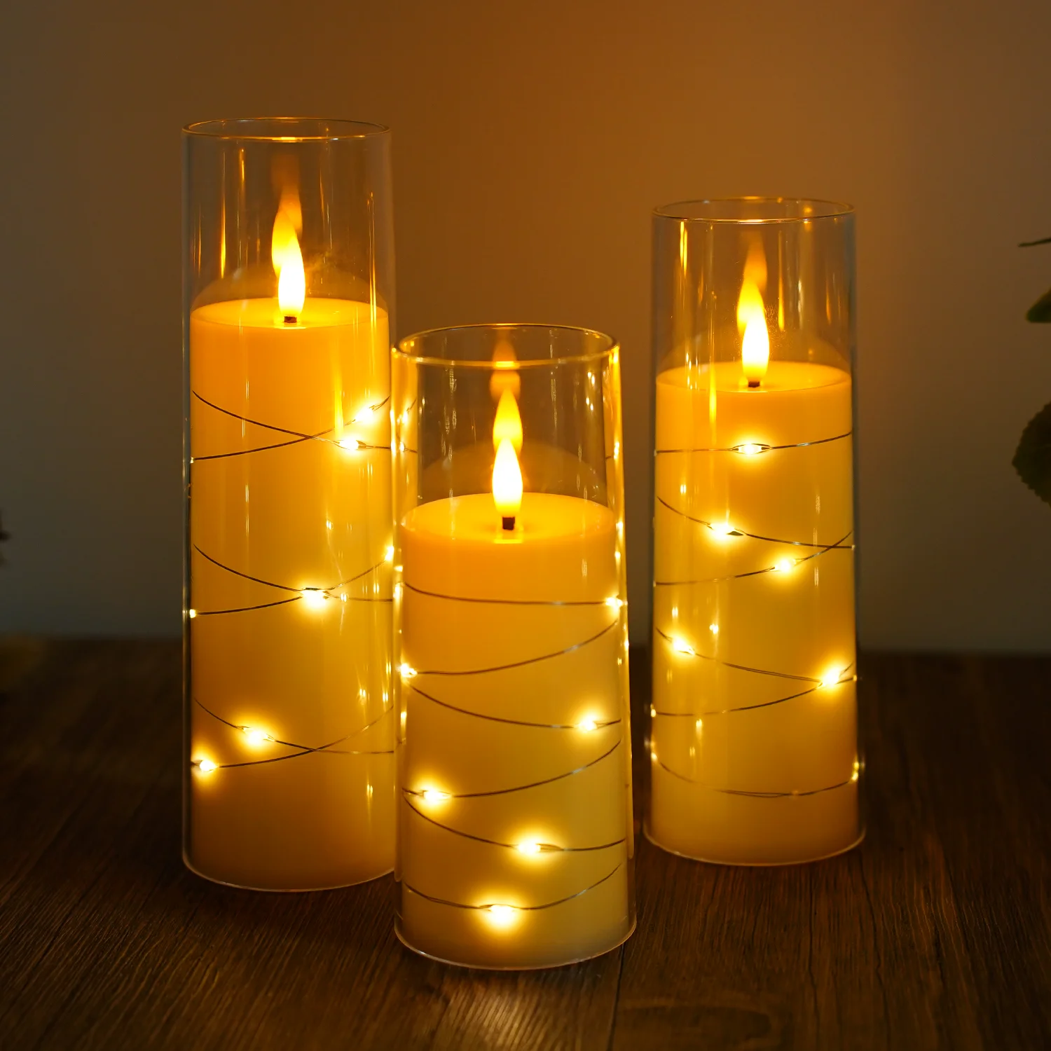 kakoya 2.3in LED Light String Candle Flameless Safe Romantic remote control timer Candles smokeless  LED candles