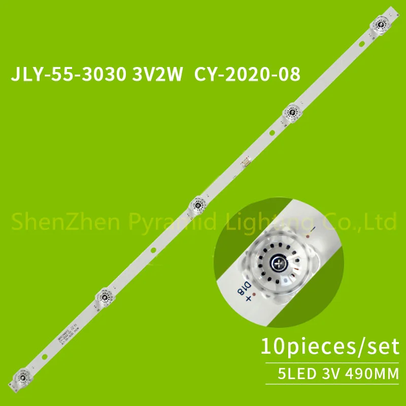 Производитель JLY-55-3030 3V 2W Универсальный 55 дюймов SMD светодиодная подсветка для ТВ светодиоды бар 490 мм 5 светодиодов