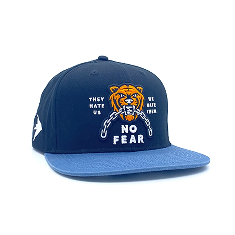Пользовательские 5 панелей 100% хлопок тигр 3d вышивка печать регулируемая бейсболка хип-хоп Снэпбэк Кепка